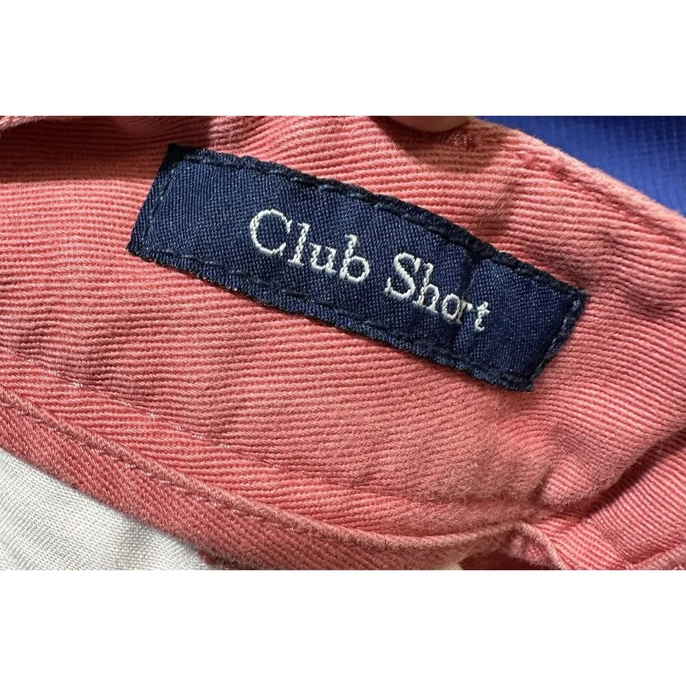 Vineyard Vines Men’s Salmon Cotton Twill Club Shorts Flat Front Pockets 1H0099